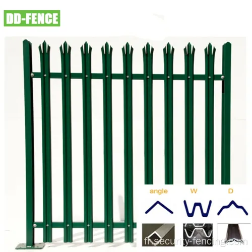 BS1722-12 W Fence de palissade de sécurité en revêtement en poudre pâle